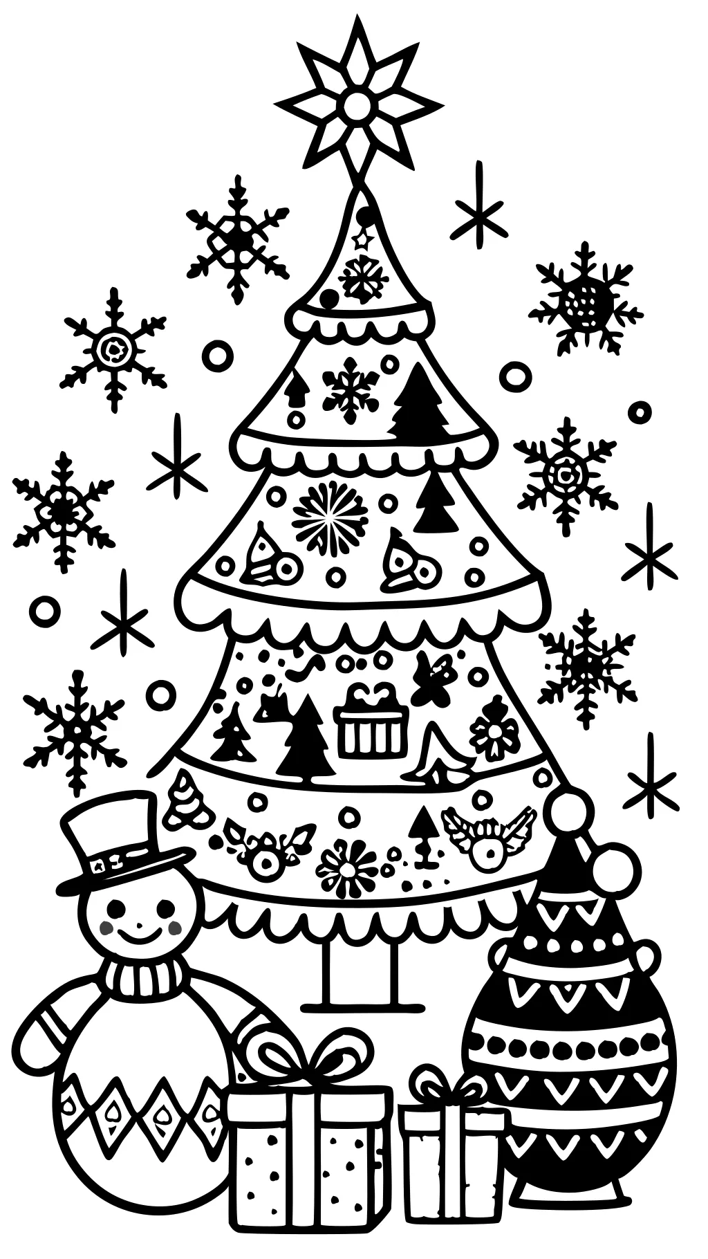 coloriage adulte Noël imprimable